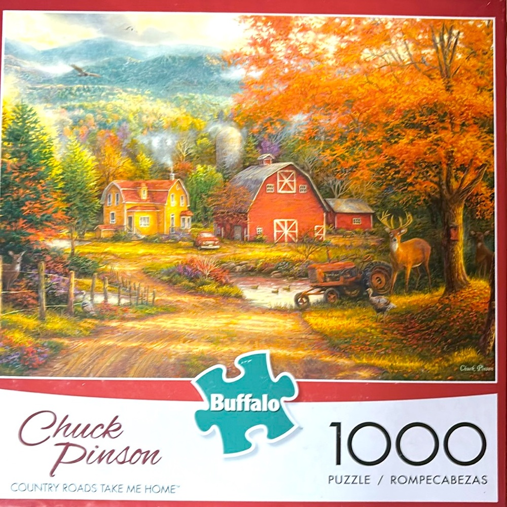Buffalo Games 1000 piece puzzle. “Country Roads Take Me Home”.